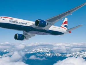British Airways Flugzeug in der Luft